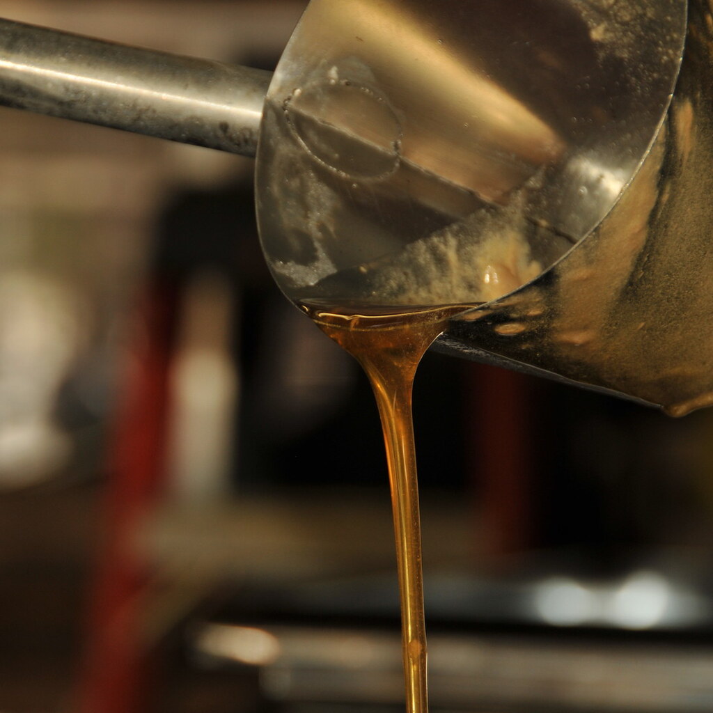 Photo of syrup being poured