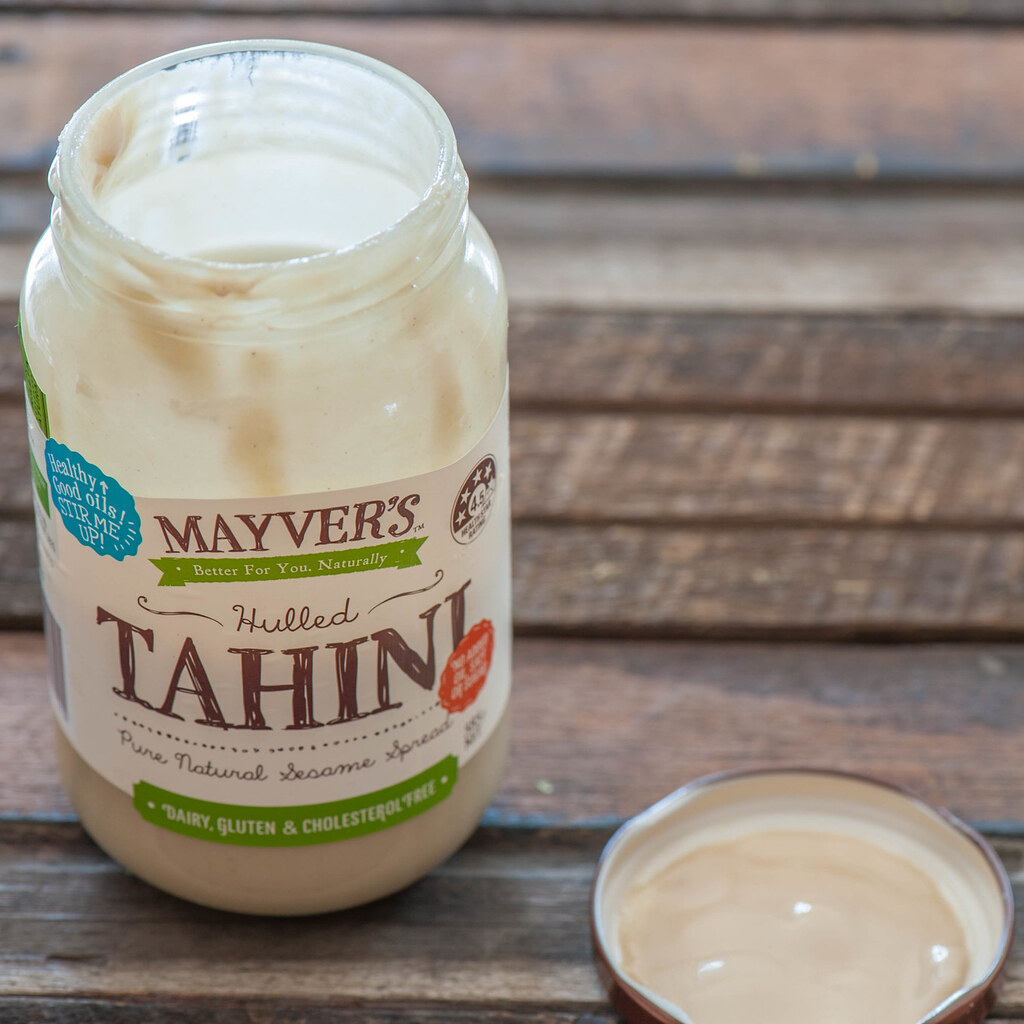 Photo of a jar of tahini
