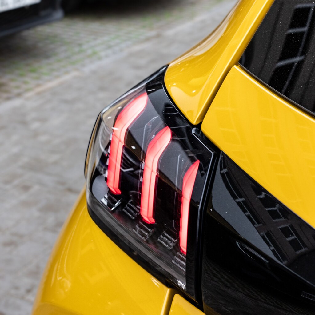 A photo of a tail light