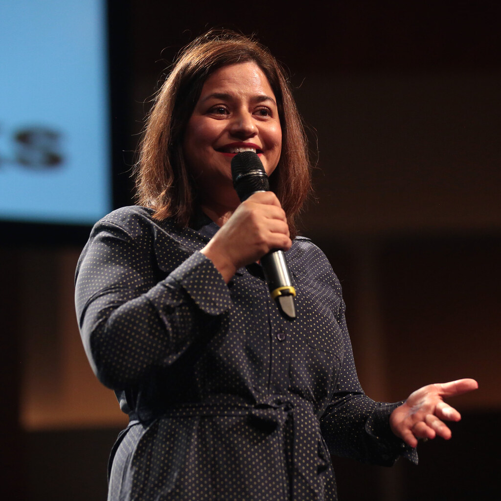 Photo of a woman talking