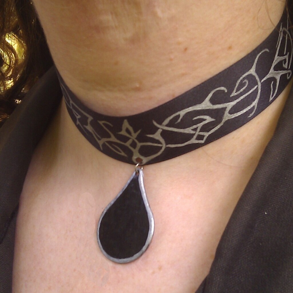 Photo of a teardrop shaped pendant