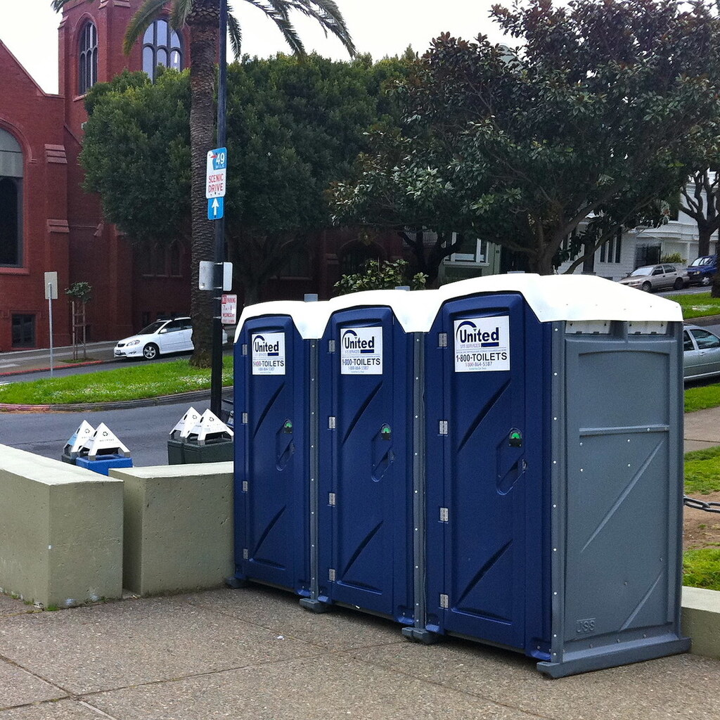 Photo of temporary toilets