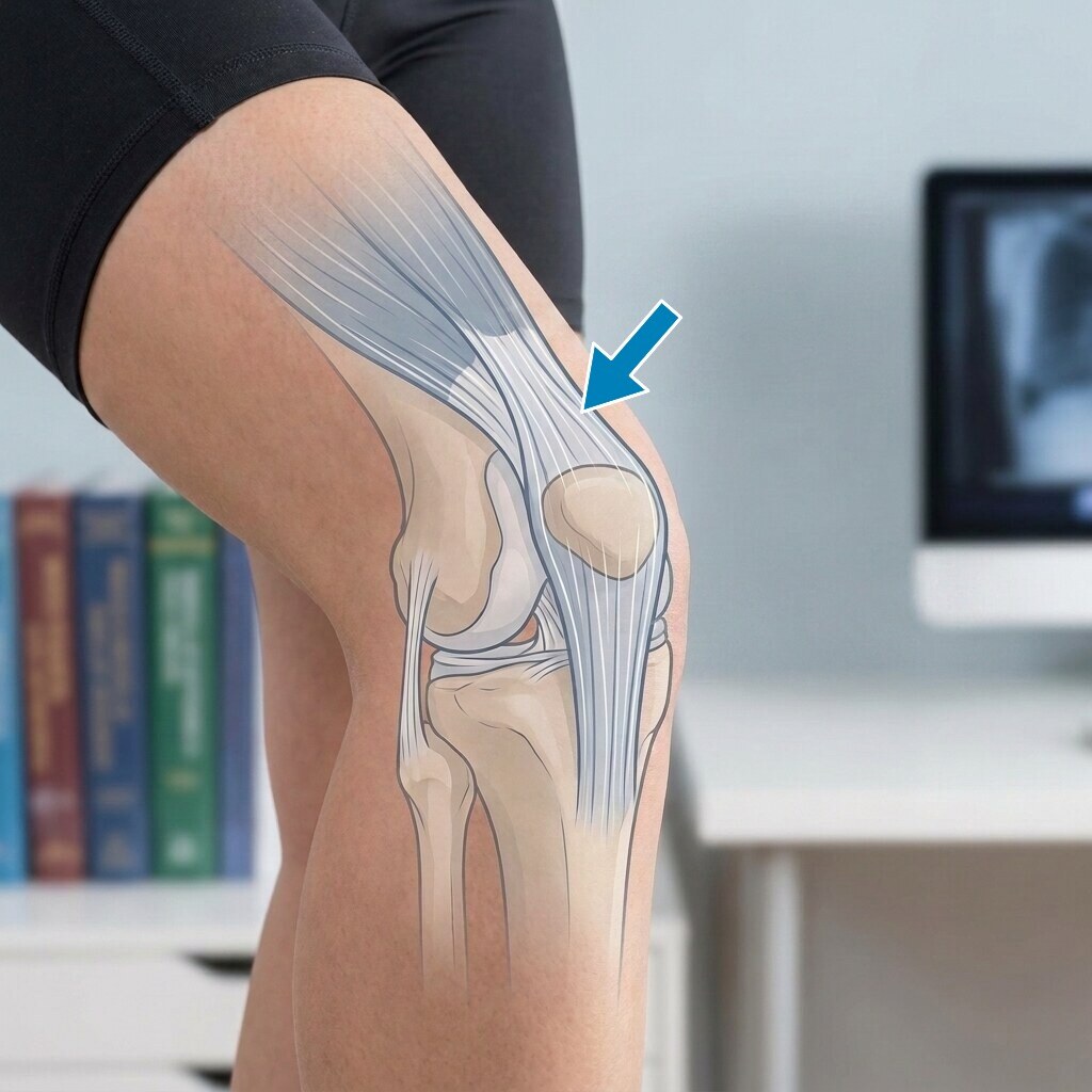 Generated image of knee tendons