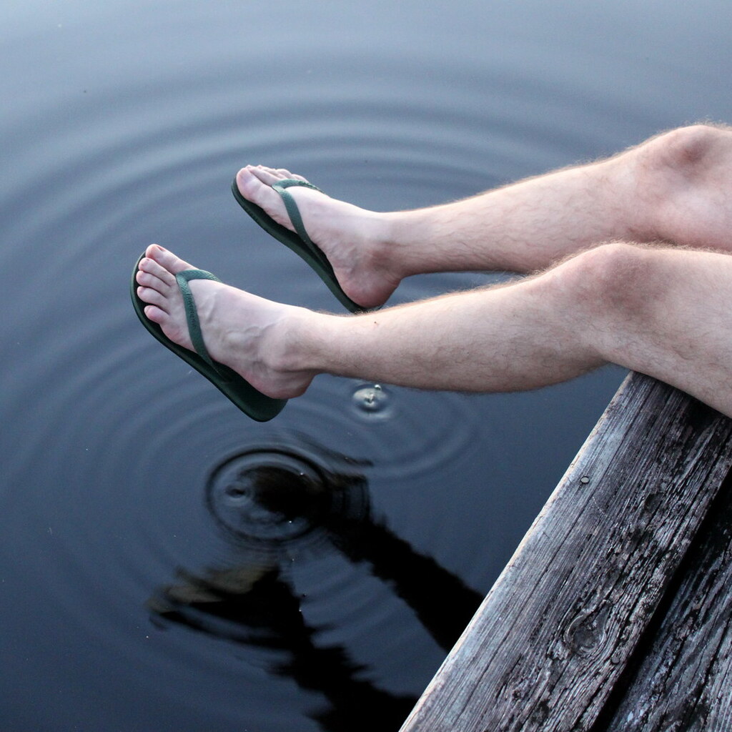 Photo of someone wearing thongs