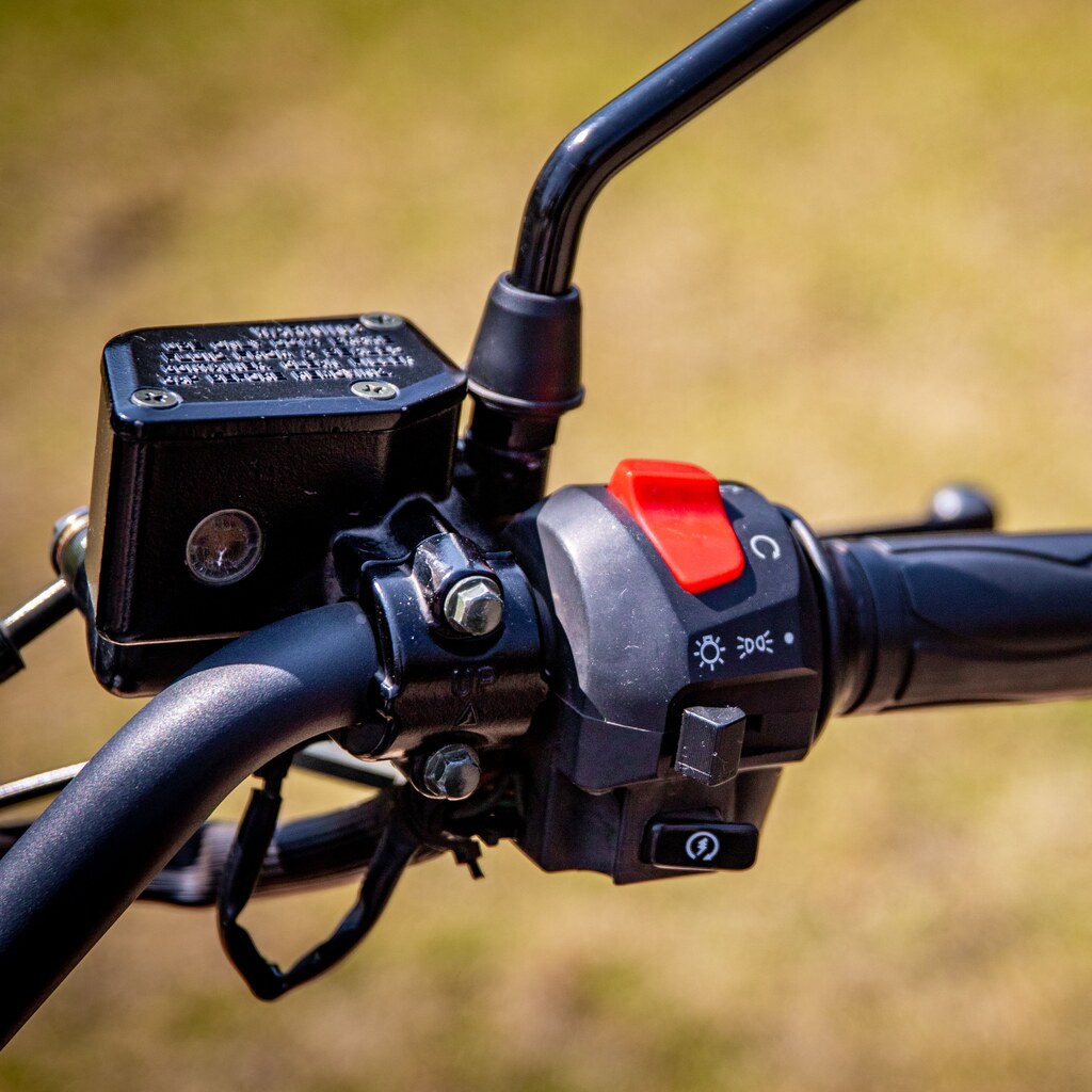 A photo of a motorcycle throttle