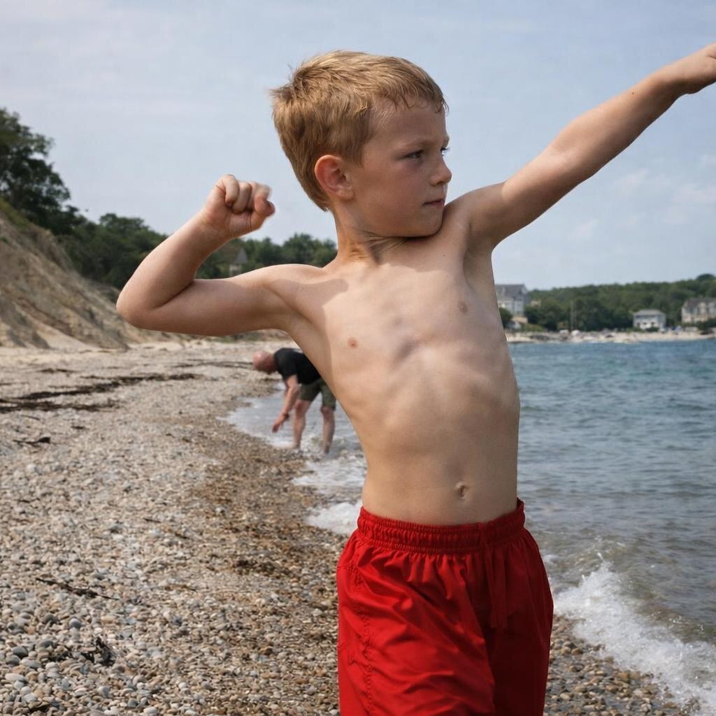 Photo of a boy about to throw something