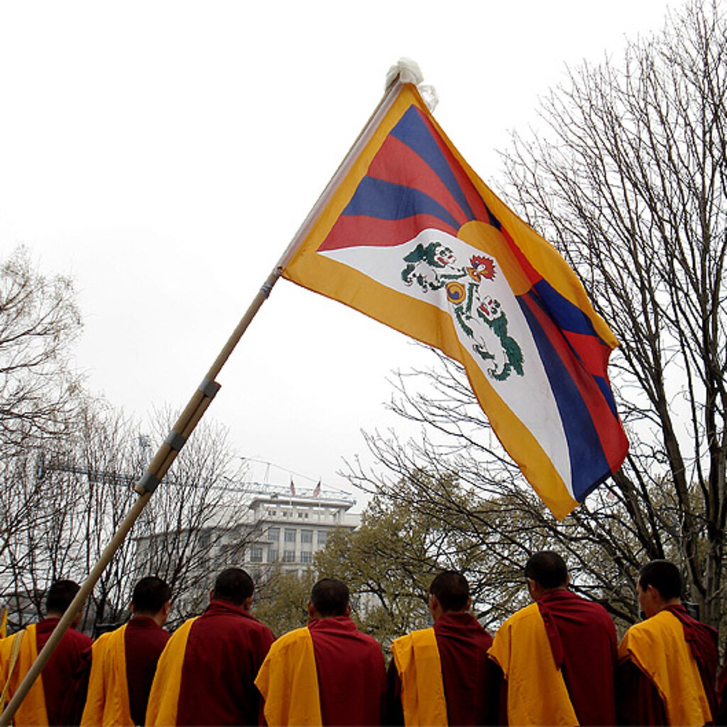 The flag of Tibet.