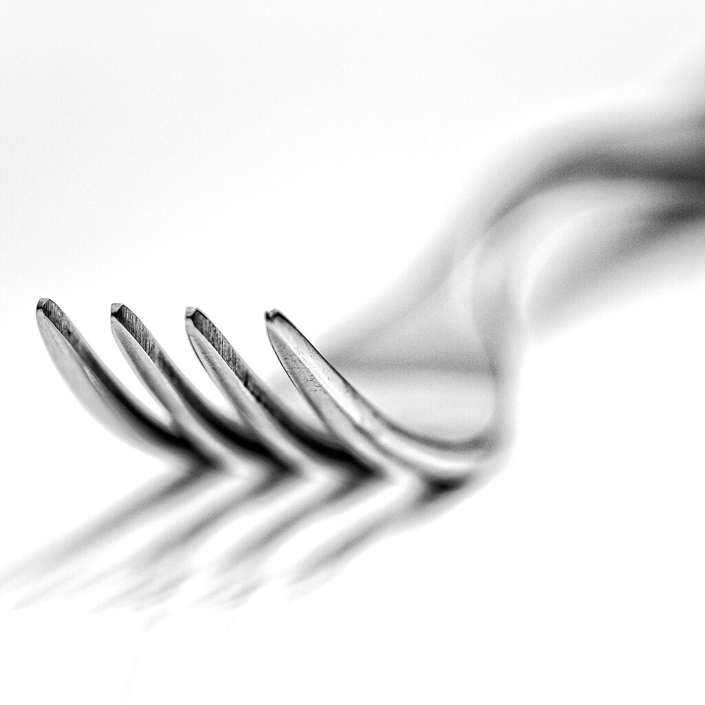 Photo of tines of a fork