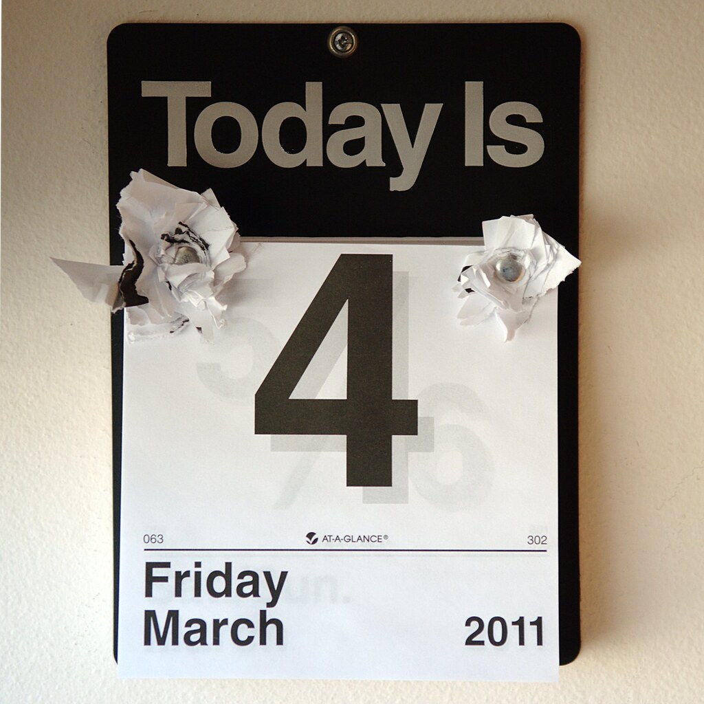 Photo of todays calendar