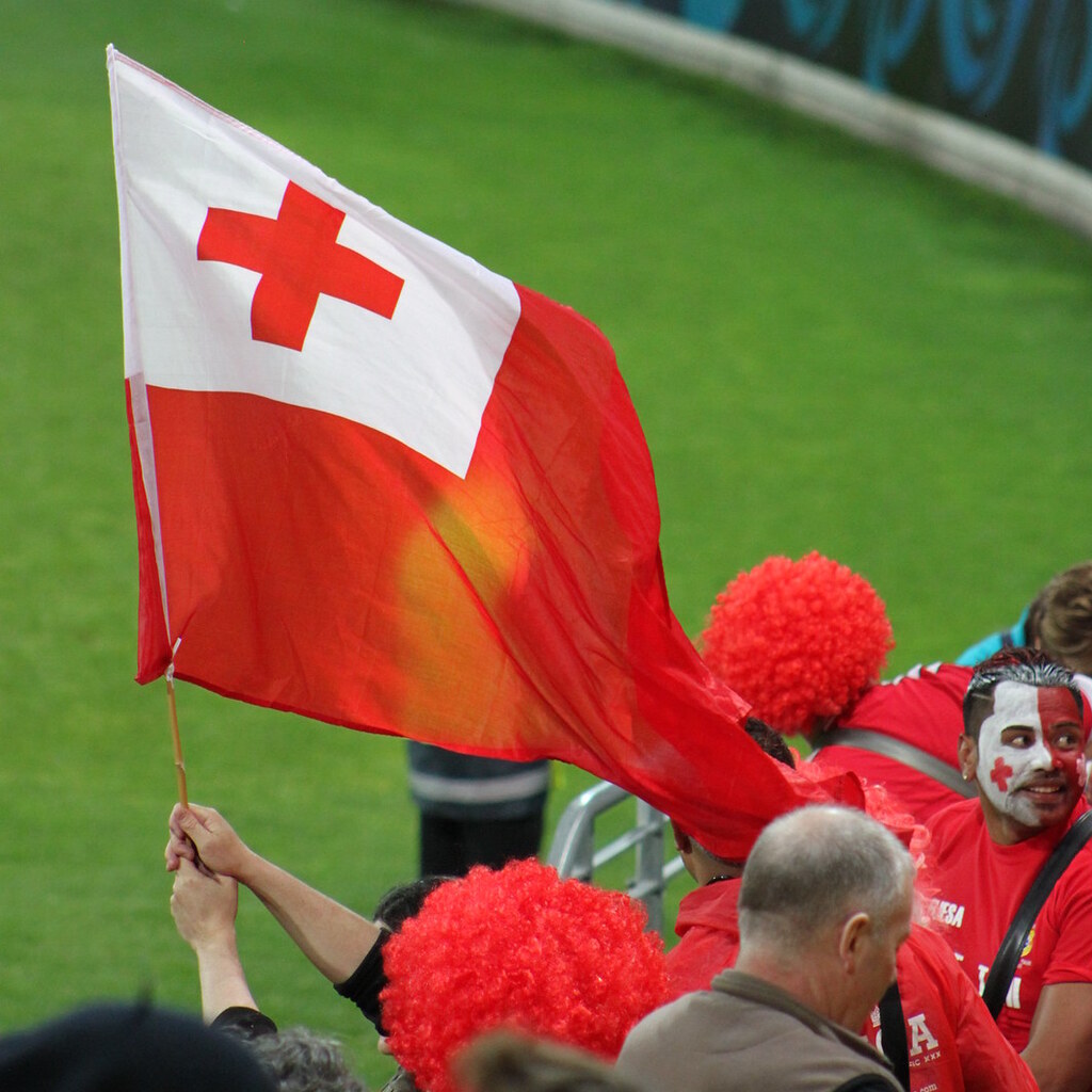 Photo of the Tongan flag