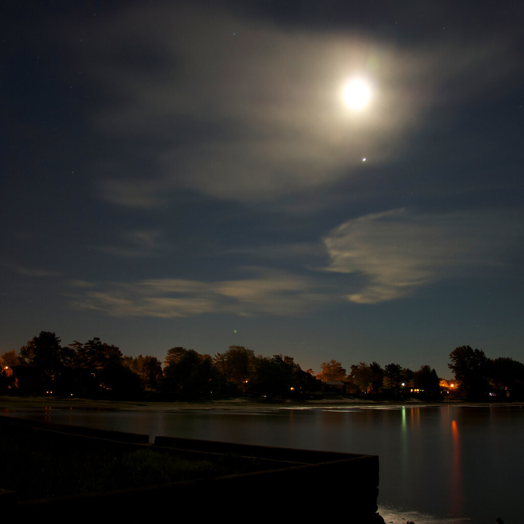 Photo of a moonlit night