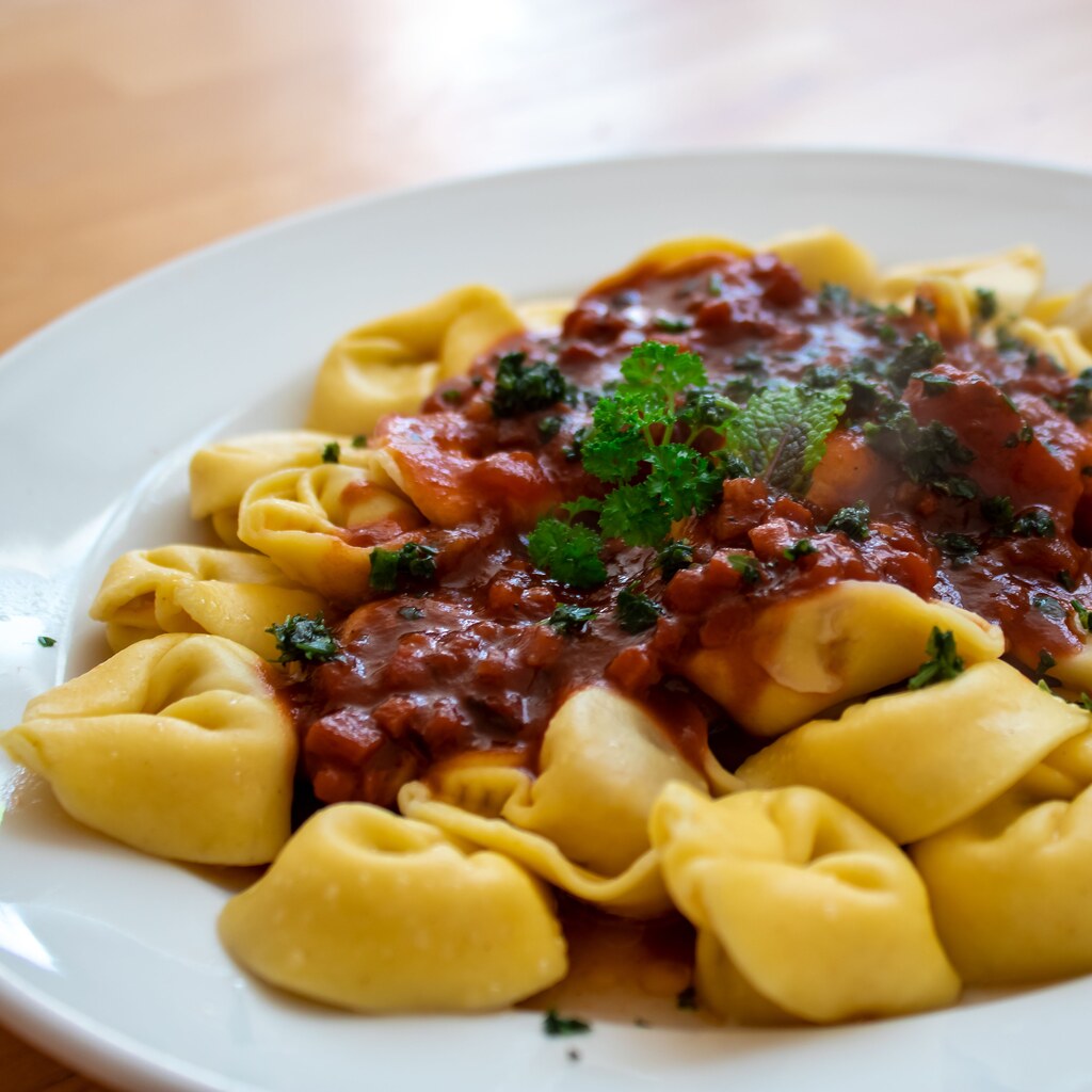 A photo of tortellini