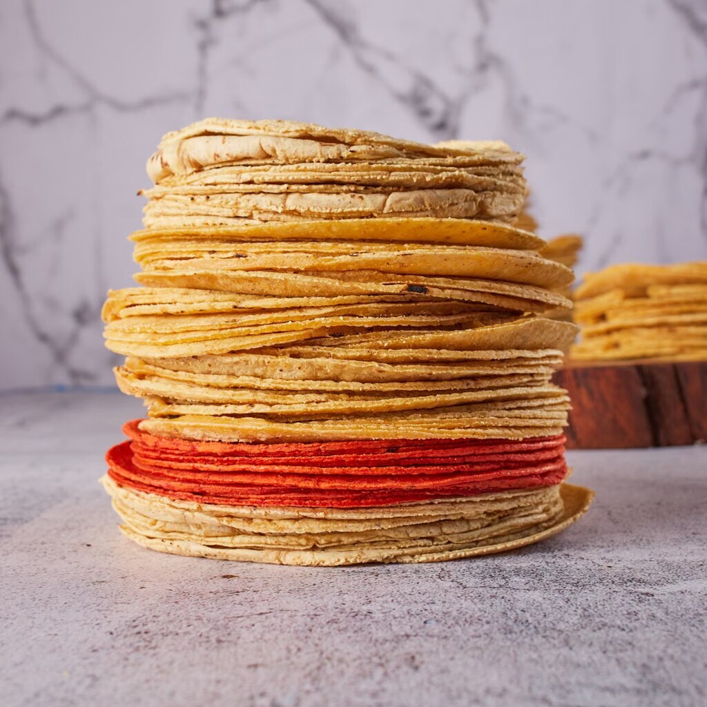 A stack of corn tortillas