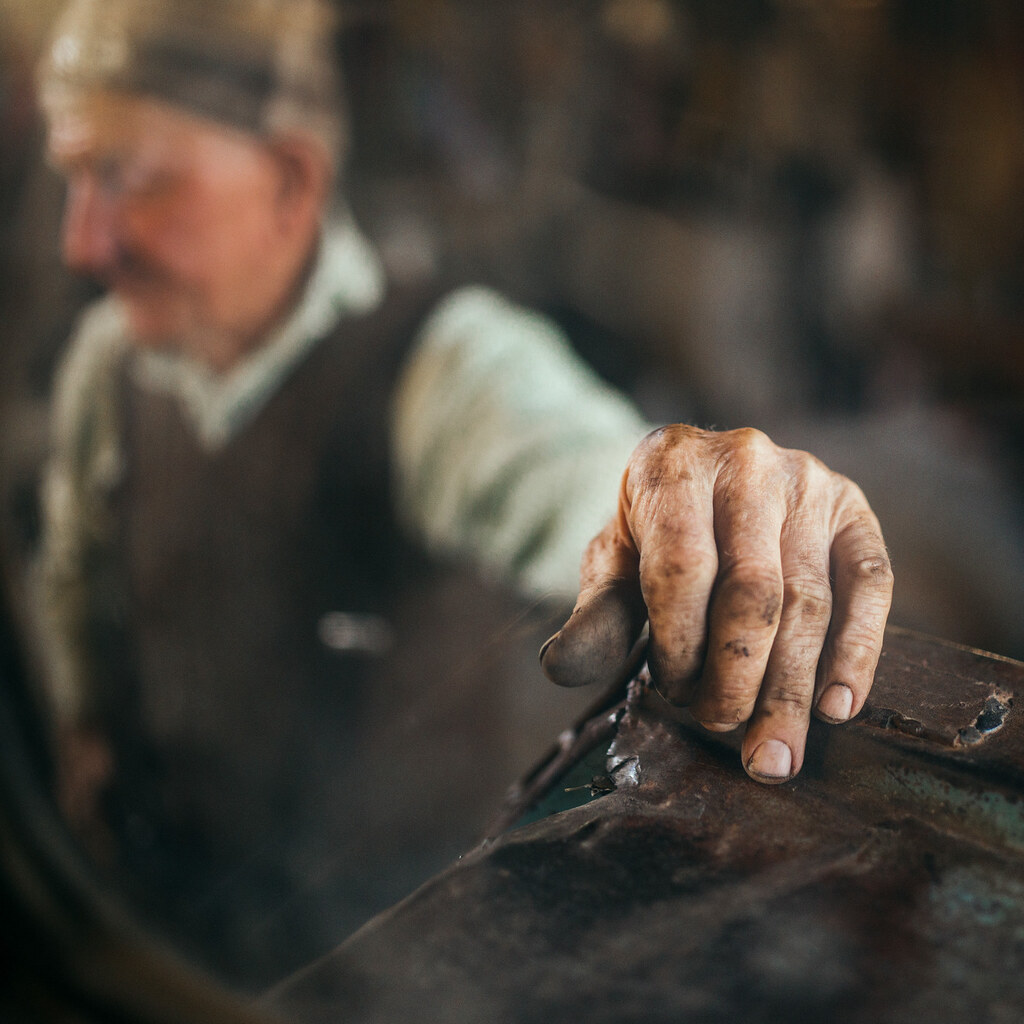 A photo of tough old hands.