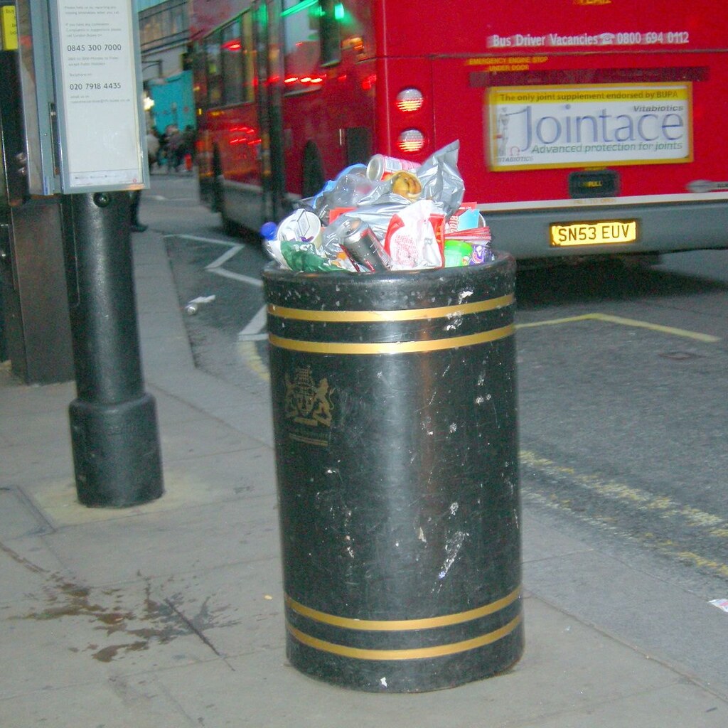 Photo of a trash can