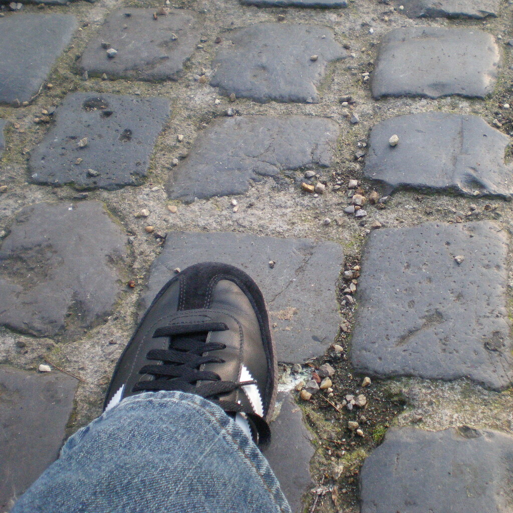 Photo of a foot treading