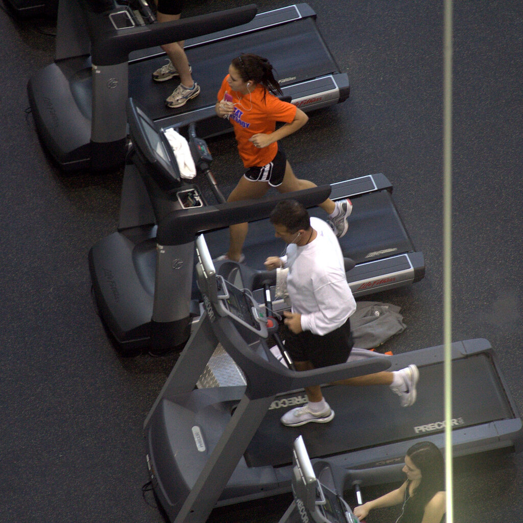 Photo of people on treadmills