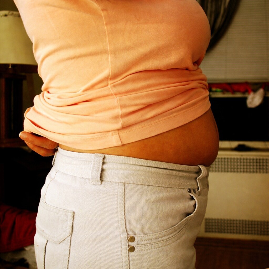 Photo of a woman's tummy