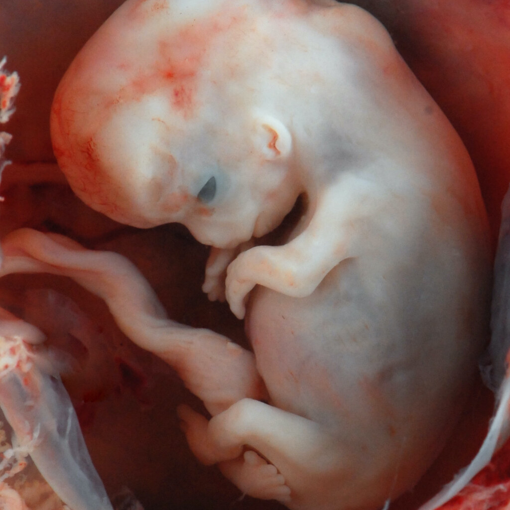 Photo of a baby with umbilical cord