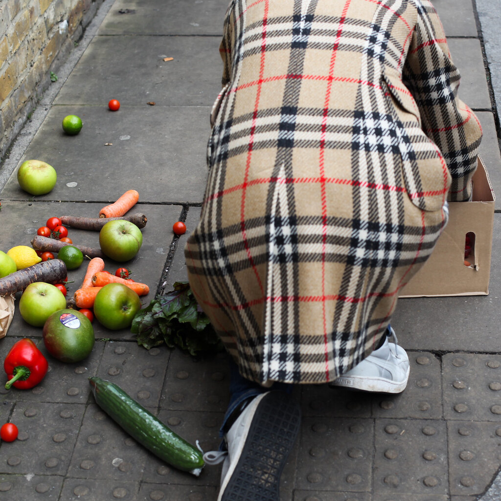A photo of a woman who had an unfortunate accident.