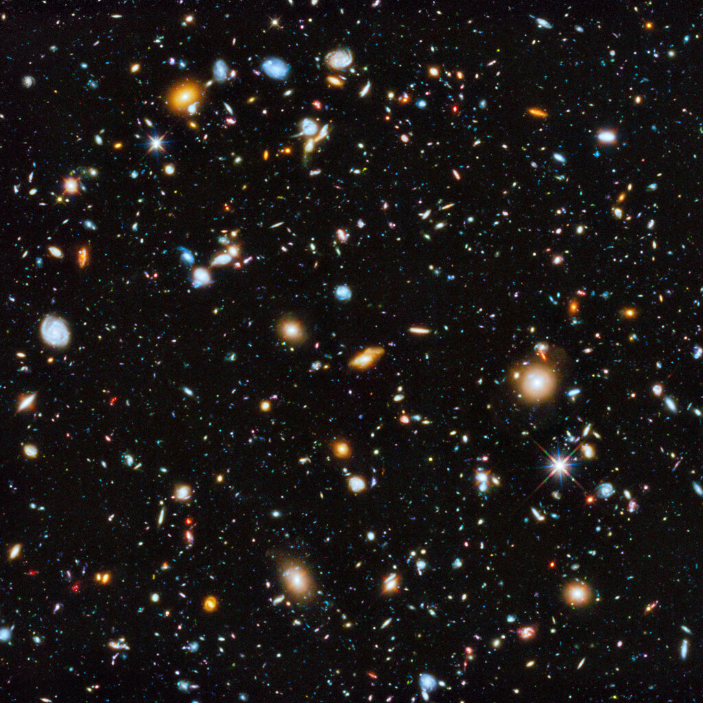 A picture of the known universe from the Hubble space telescope.