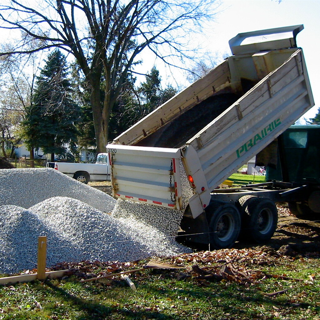 Photo of a truck unloading