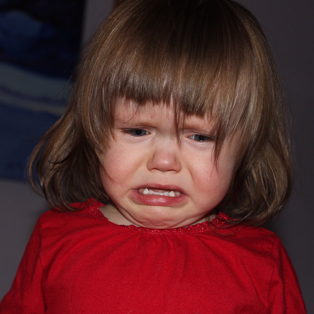 Photo of an upset toddler