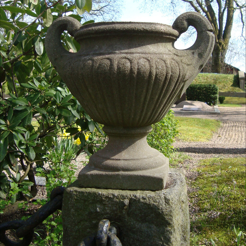 Photo of a stone urn.