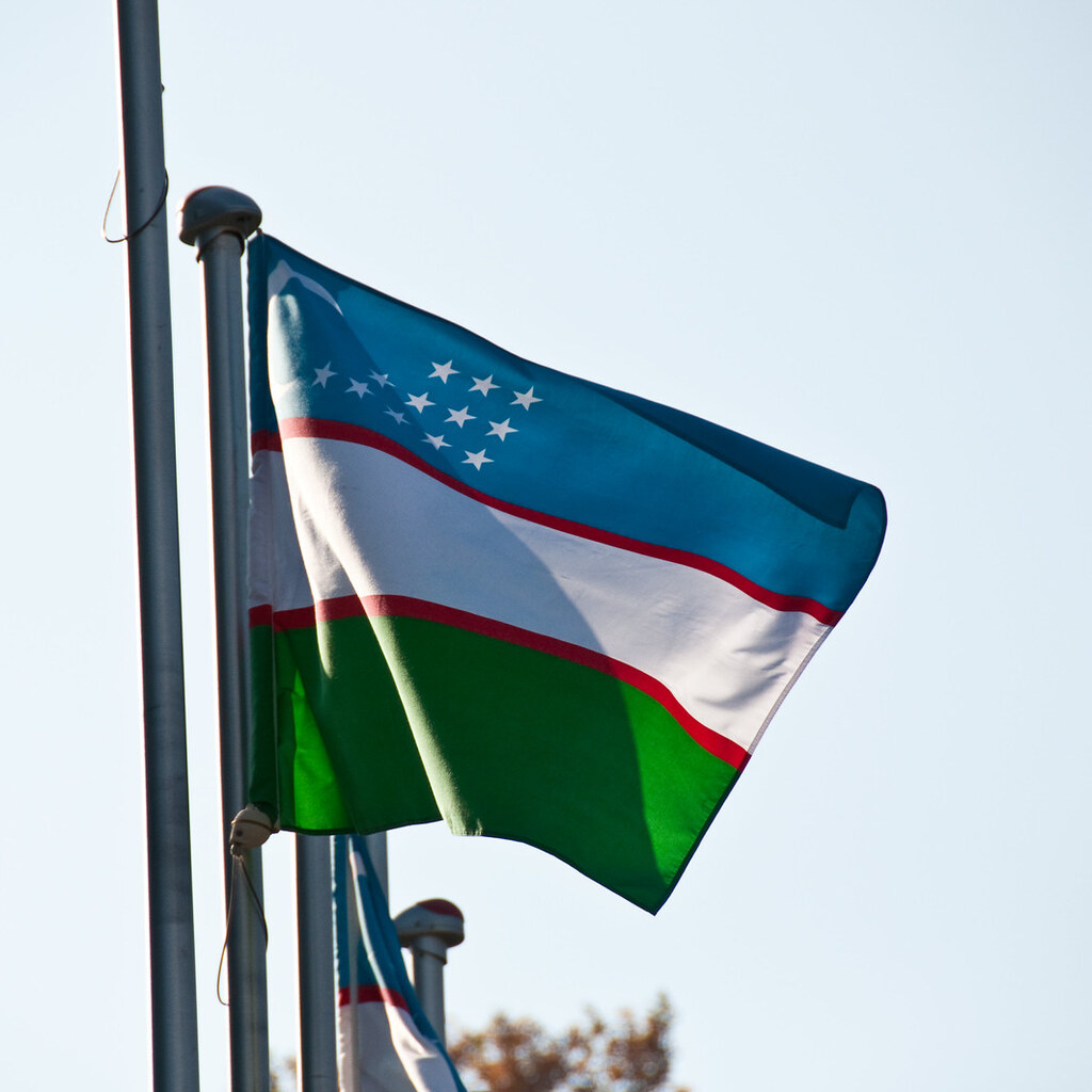 Photo of the Uzbekistan flag