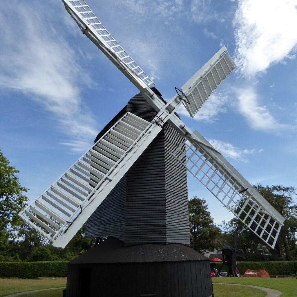 Photo of a windmill with vanes
