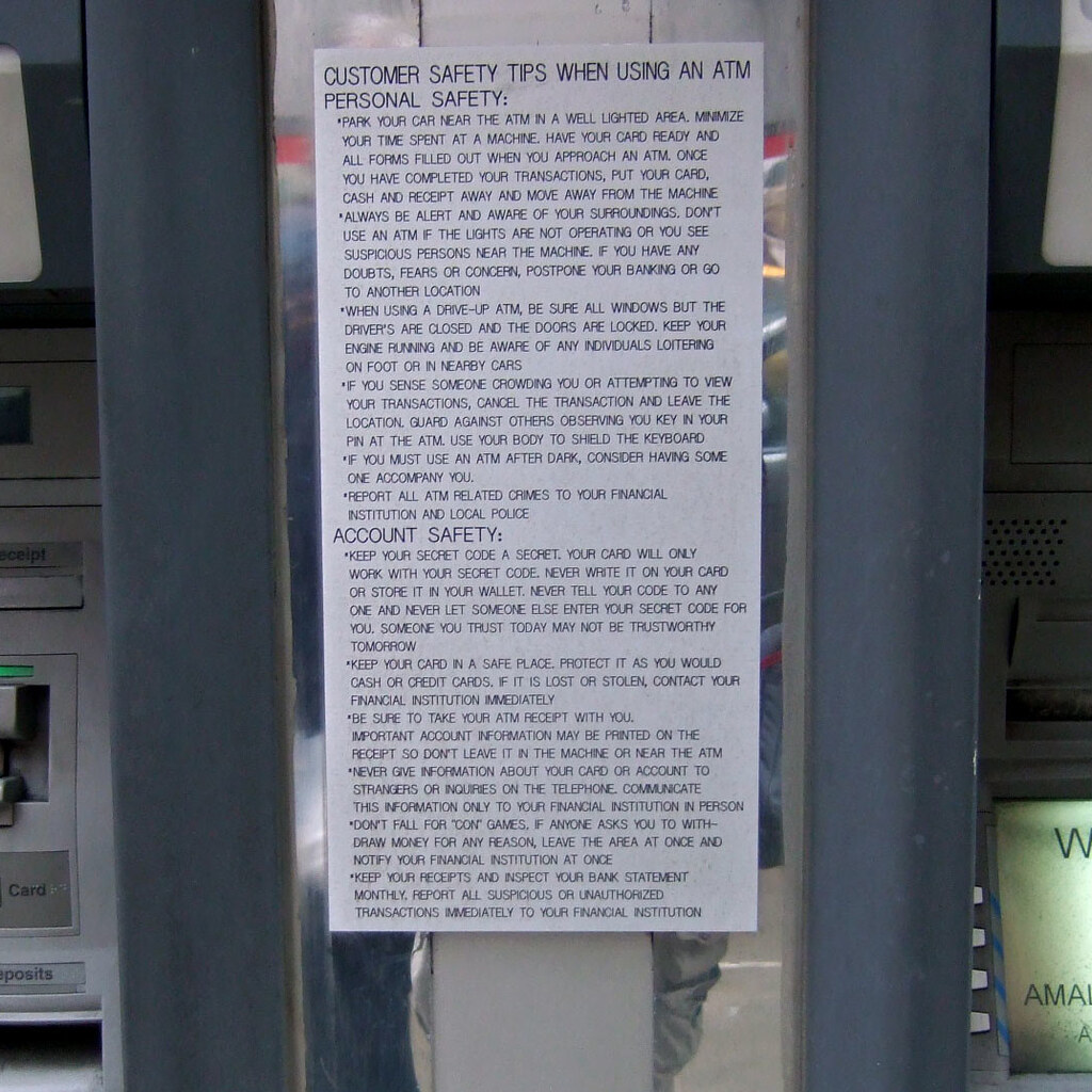 Photo of a verbose notice