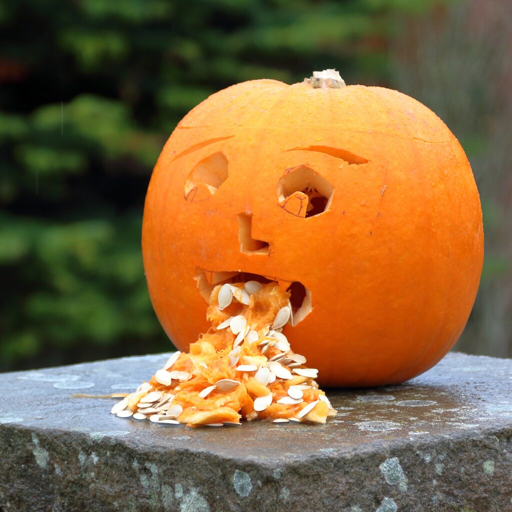 Photo of a baby vomiting