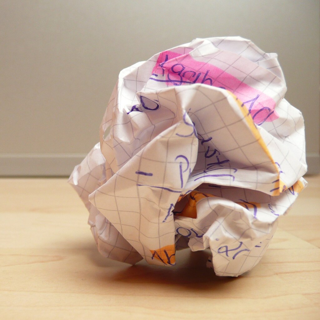 Photo of a wad of paper
