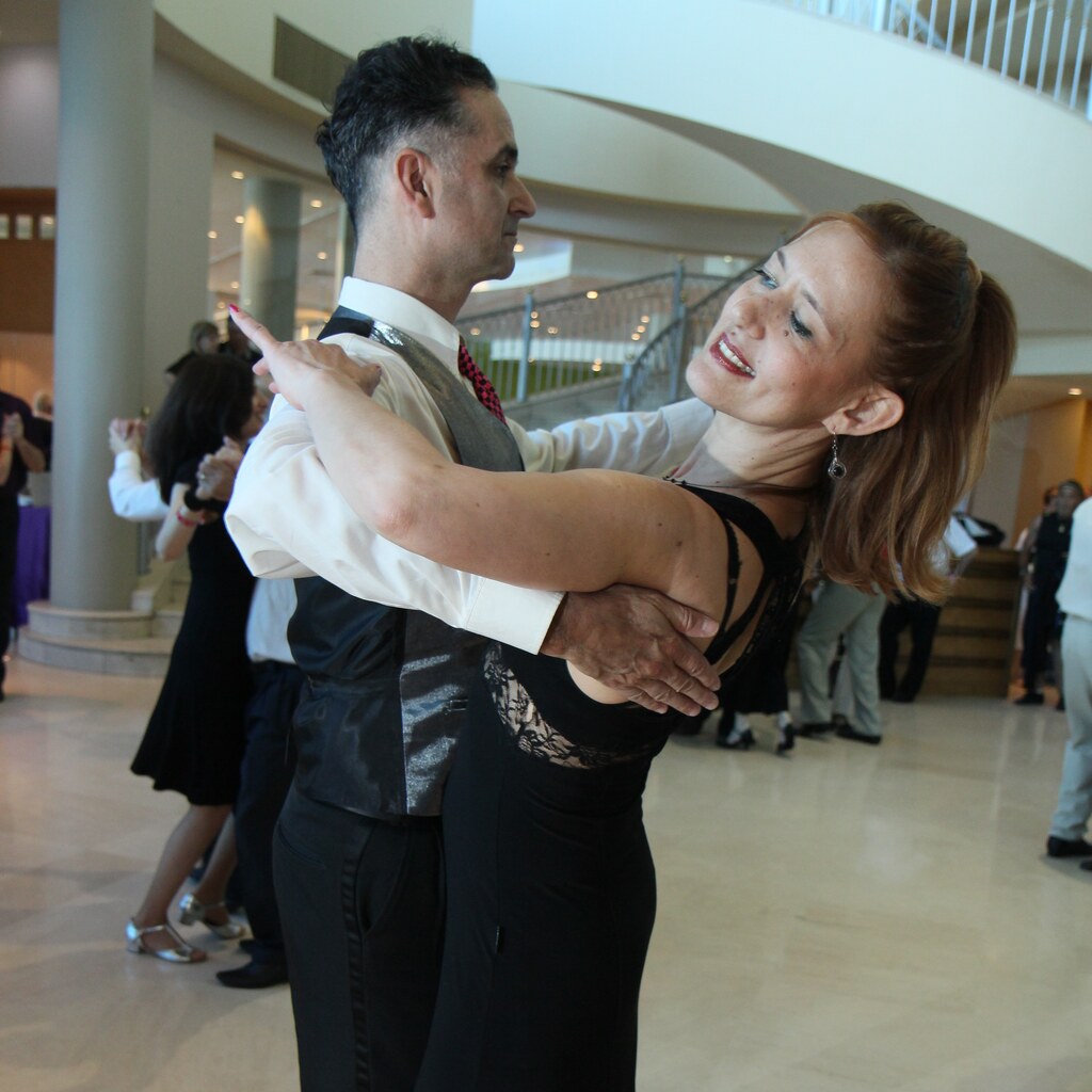 Photo of a couple dancing the waltz