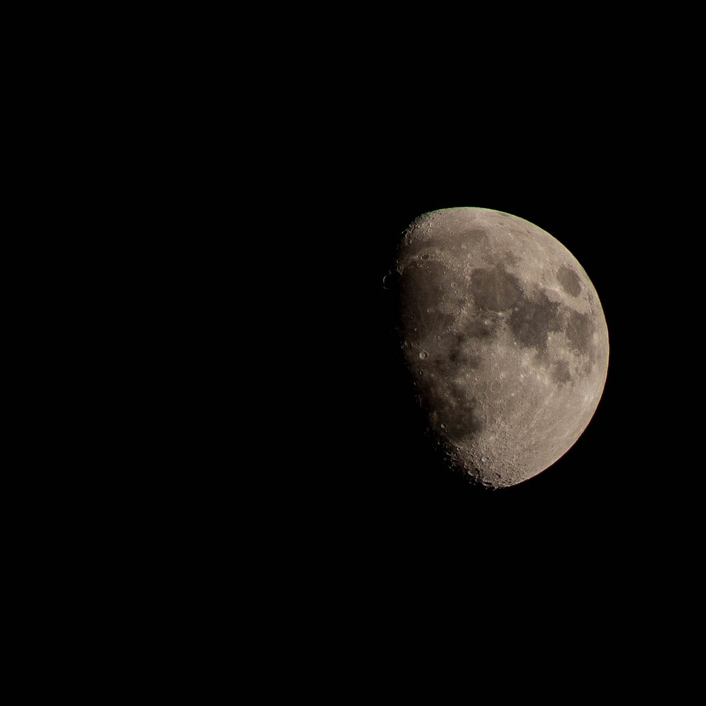 Photo of a waxing moon