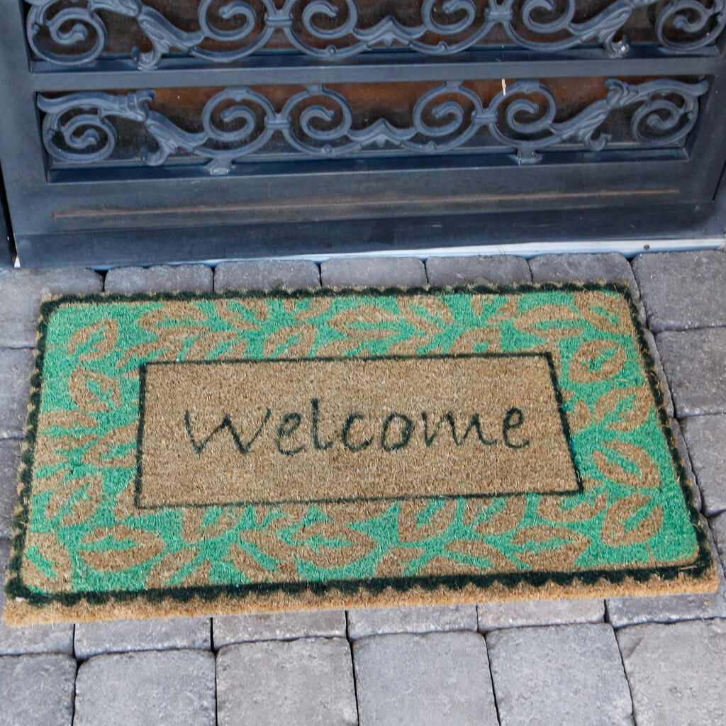 Photo of a welcome mat