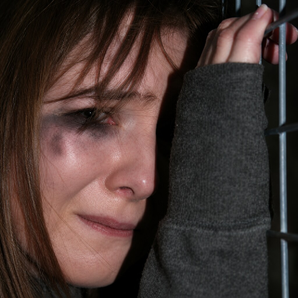 Photo of a woman crying
