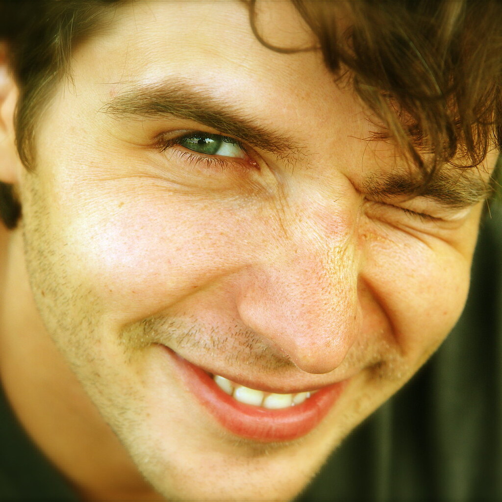 Photo of a man winking