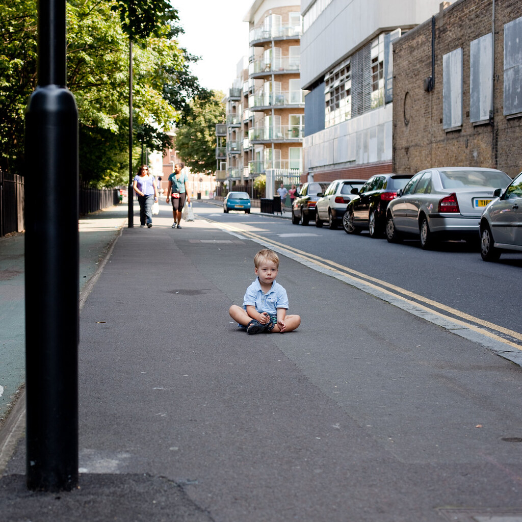 Photo of a stubborn toddler