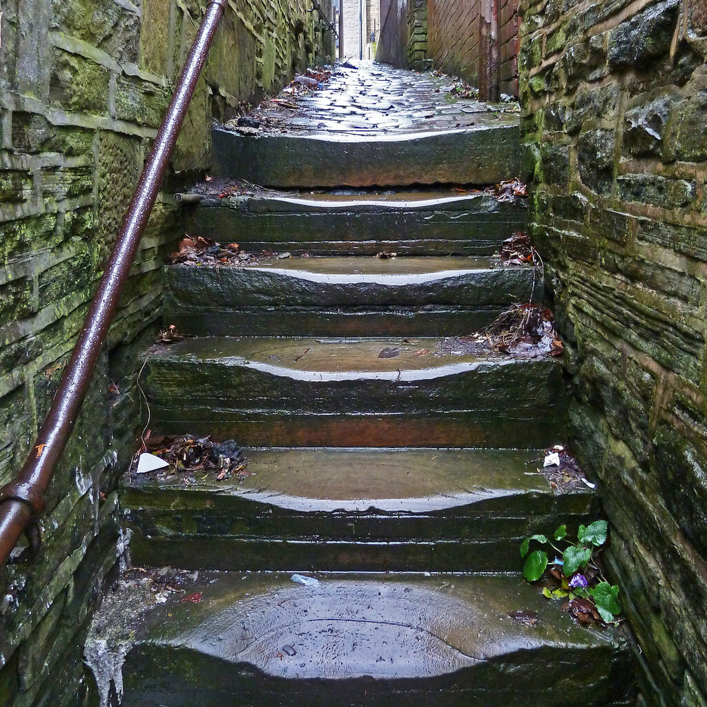 Photo of some worn steps