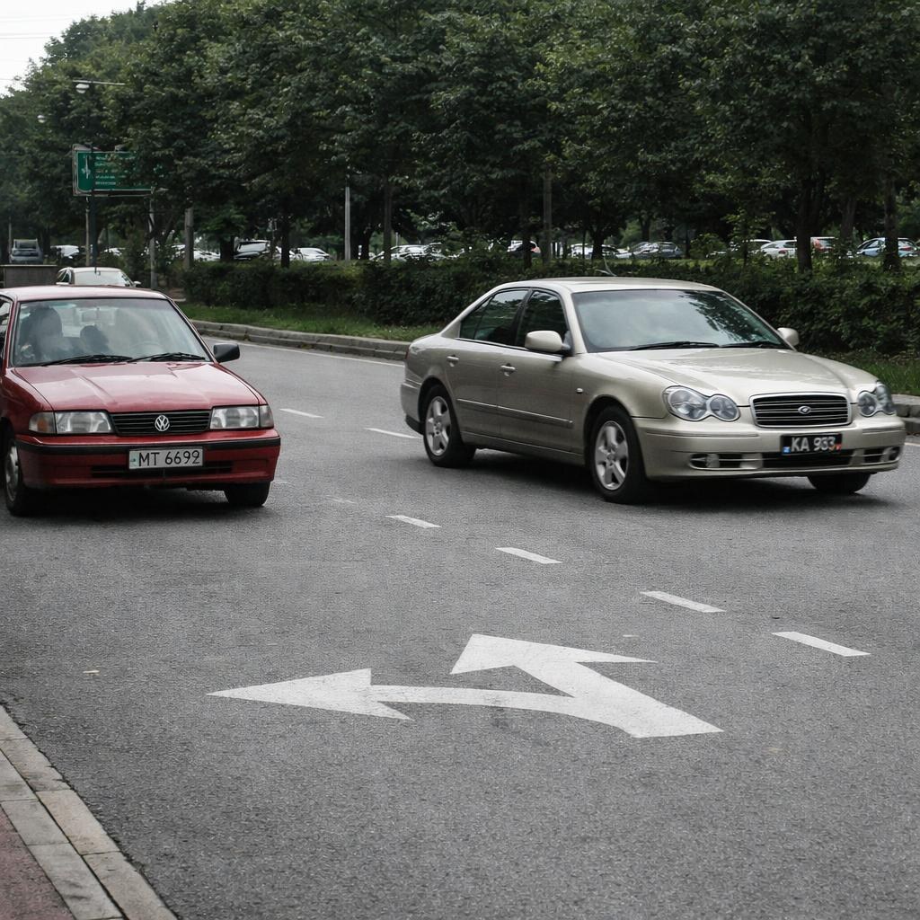 Photo of cars travelling the wrong way