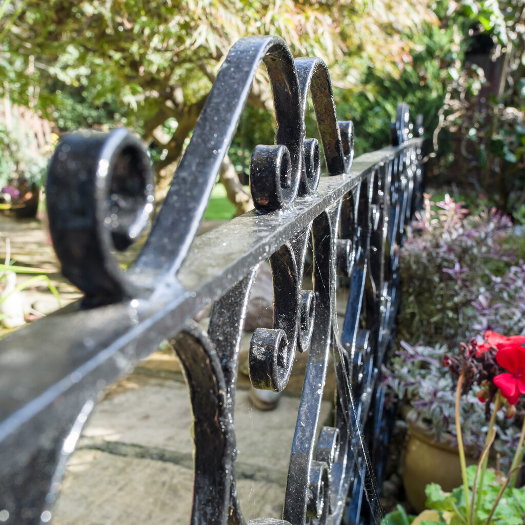 Photo of a wrought iron gate