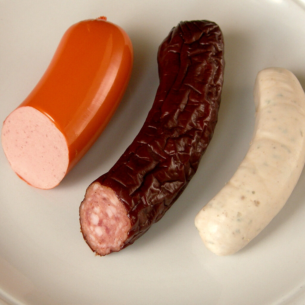 Different types of wurst.