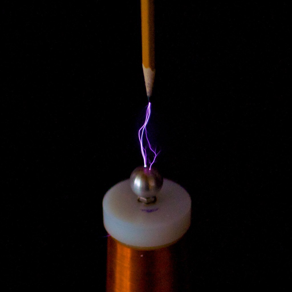 Photo of a spark of electricity